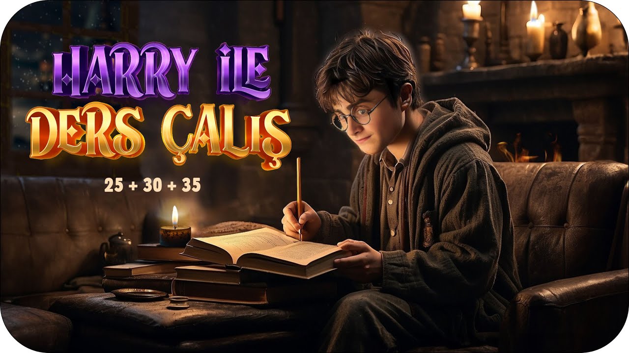 Harry Potter’la Büyülü Ortamda 3 Pomodoro 🪄 25x30x35 #studywithme