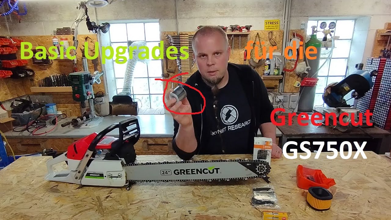 Greencut GS750X Teil2 - Basic Upgrades, Verbesserungem mit 372XP Teilen & Stihl RS Vollmeißel Kette