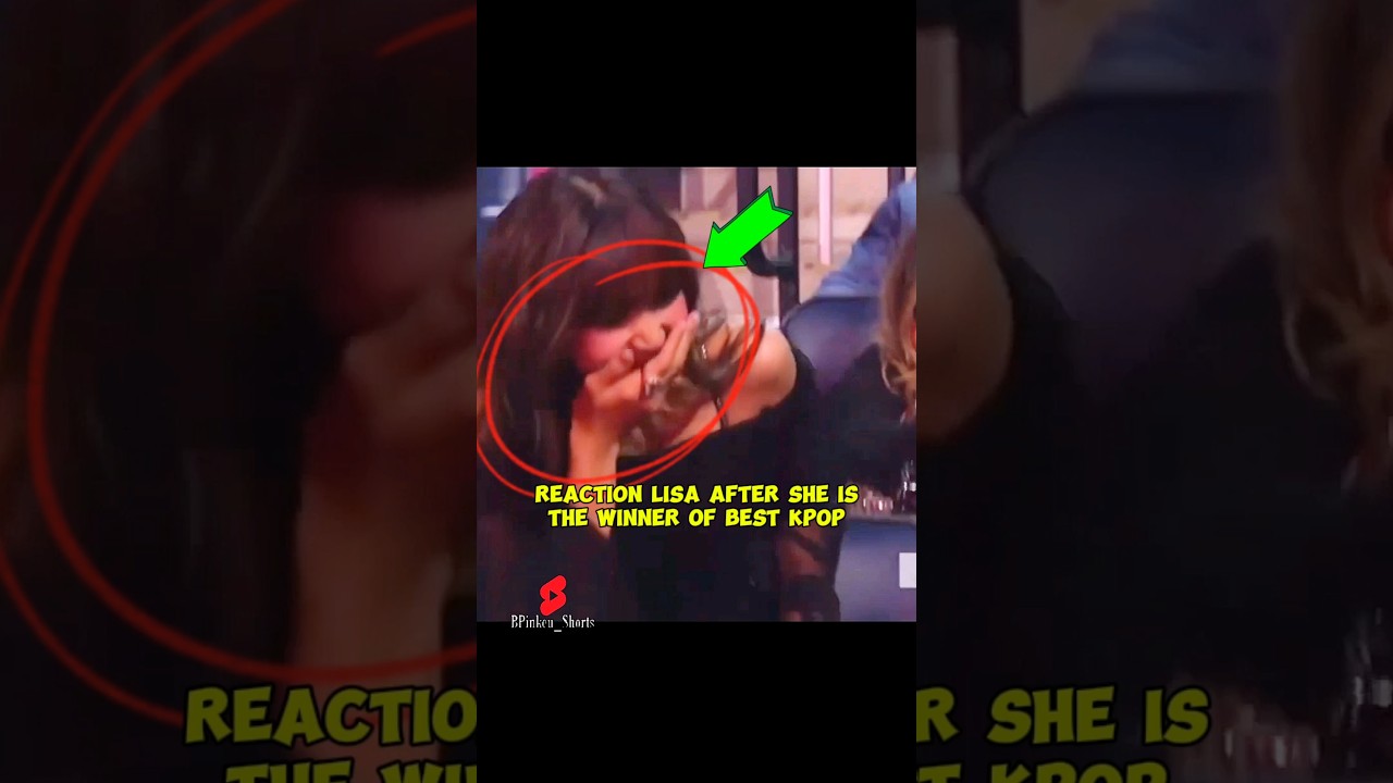 Lisa Reaction After Winning The"Best kpop" award at Vmas" 