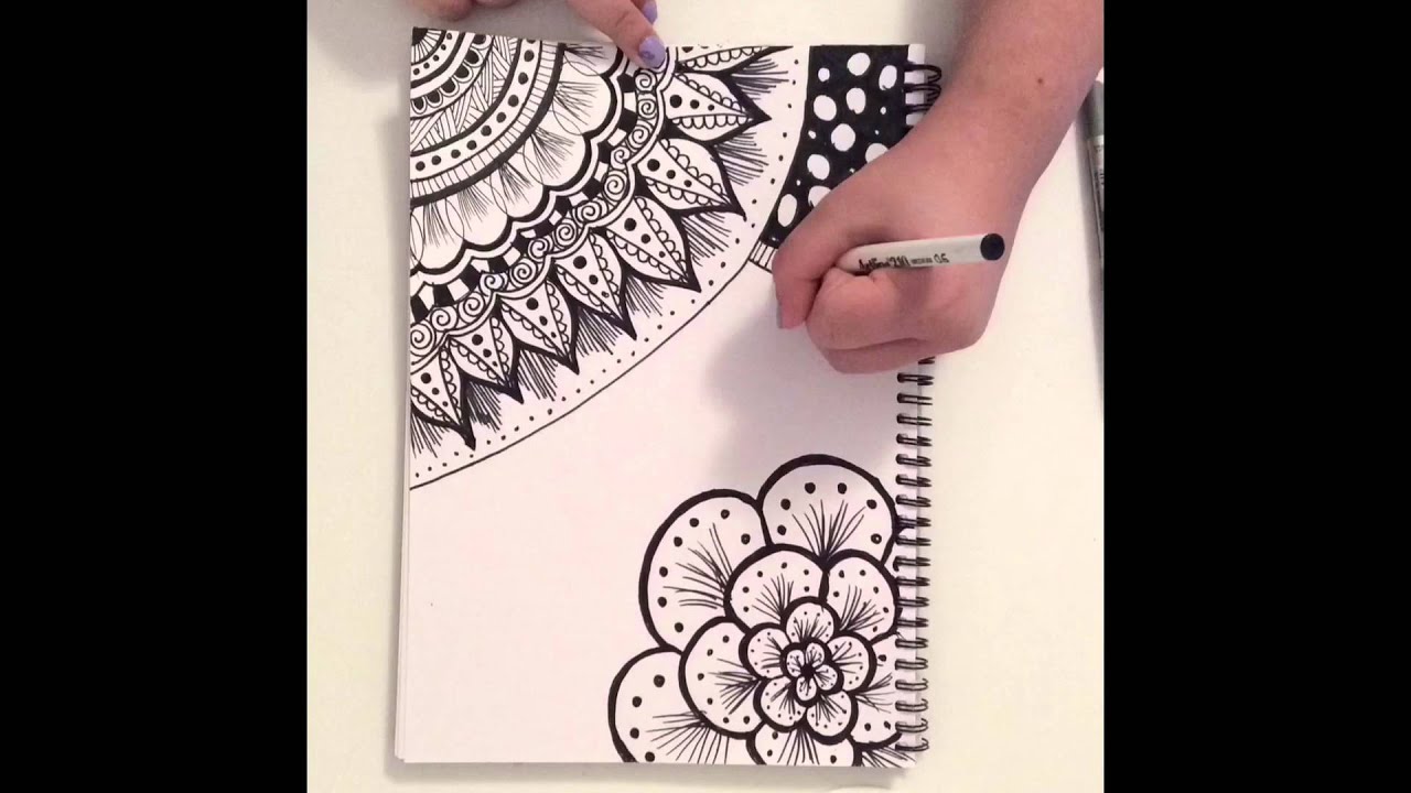 Zentangle Doodle Art ~ Fast Motion Speed Drawing ~