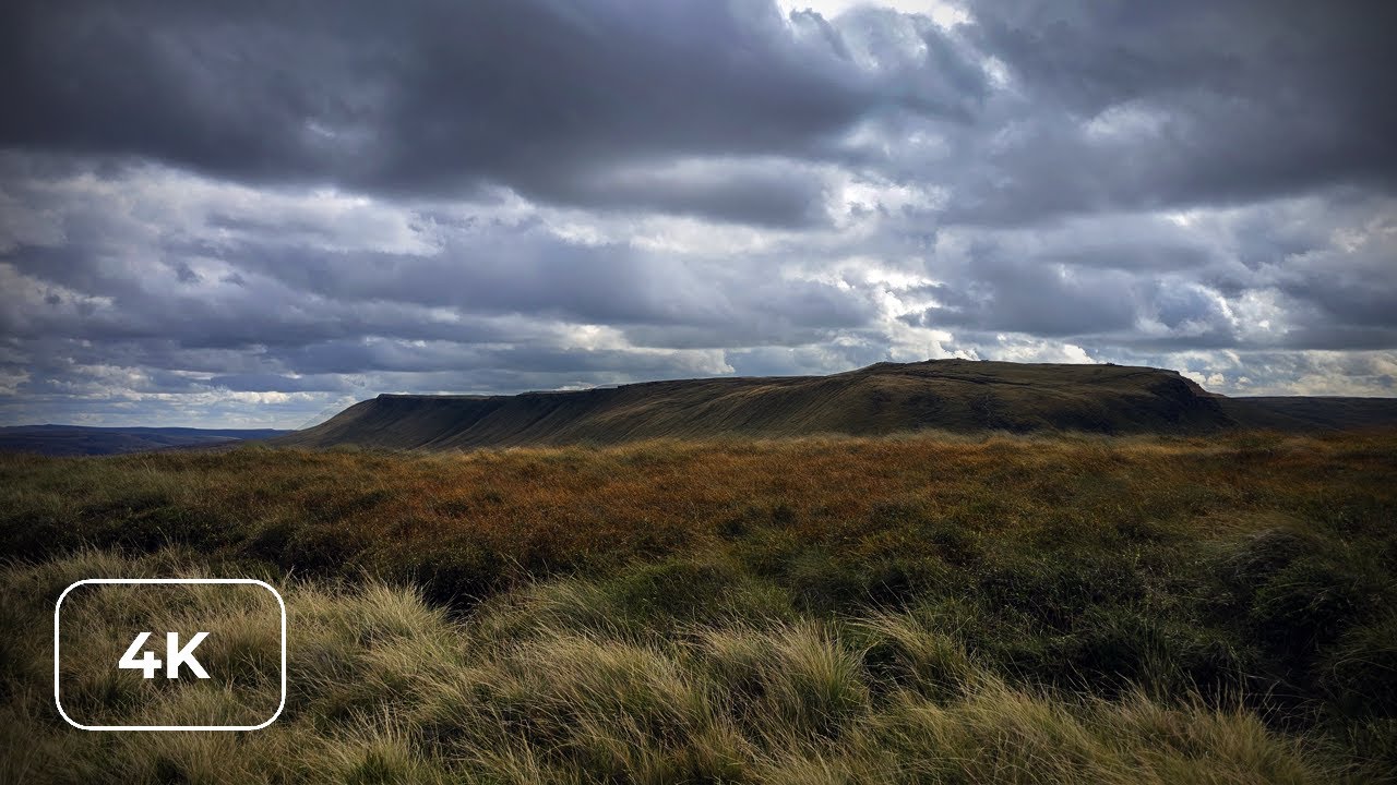Wormstones Pennine Way • Silent Walk 4K • Windy Day Nature Sounds | Peak District