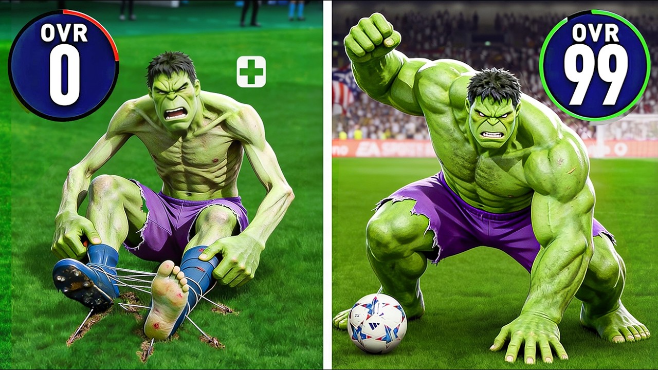 Coloquei o HULK no FIFA.. E a Cada GOL = +1 OVERALL