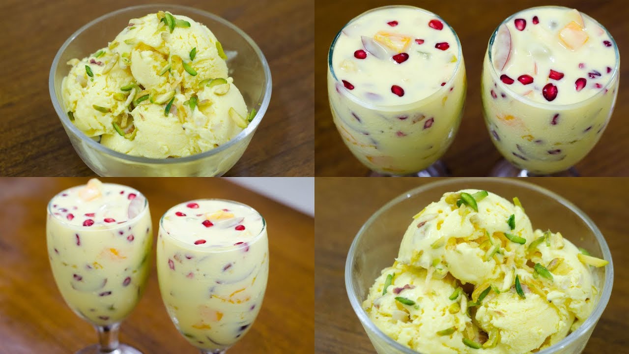 2 EASY CUSTARD DESSERT RECIPE I CUSTARD ICE CREAM & FRUITS CUSTARD l N'Oven