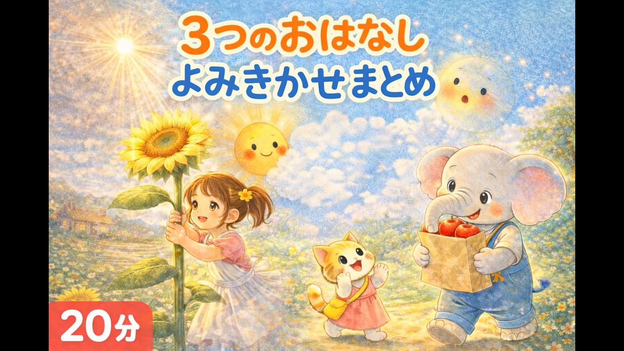 【20分連続】読み聞かせ絵本 3本まとめ Vol.1｜にこにこ絵本の森