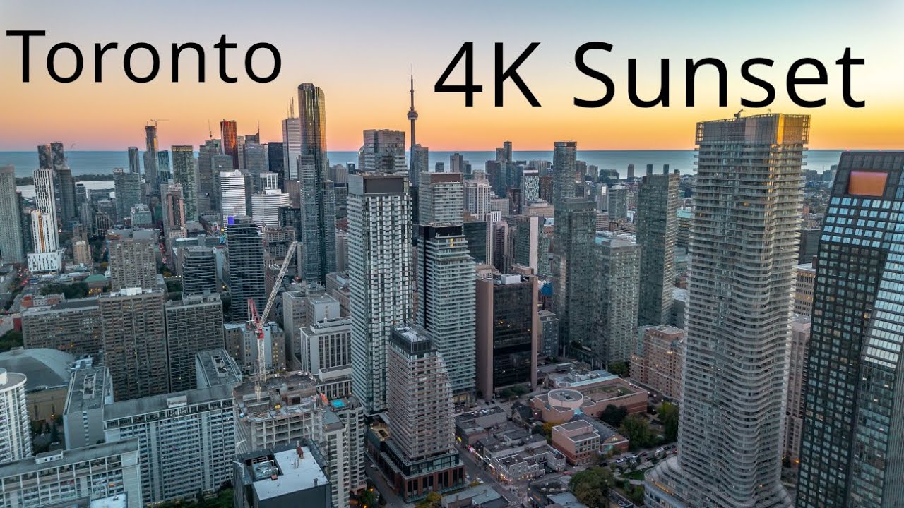 Toronto Sunset 4K Drone Video