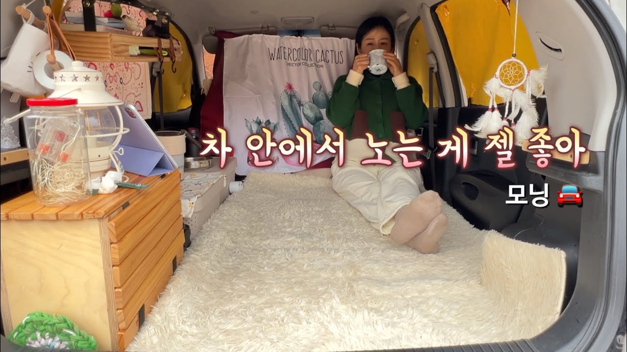 작은 차 안에서 요리하고 먹는 게 9할인 차크닉 🤣