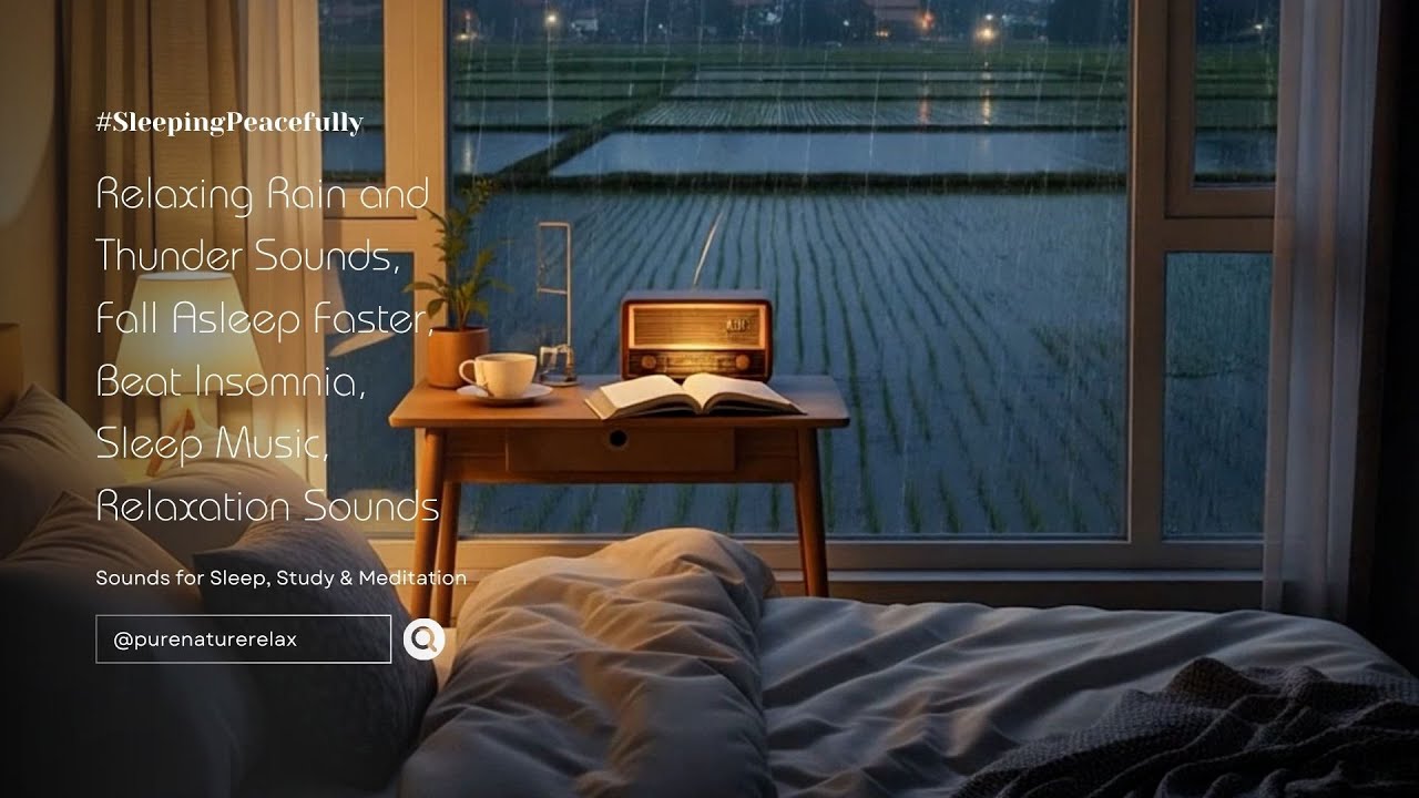 Relaxing Rain and Thunder Sounds | Relax | Beat Insomnia | Deep Sleep