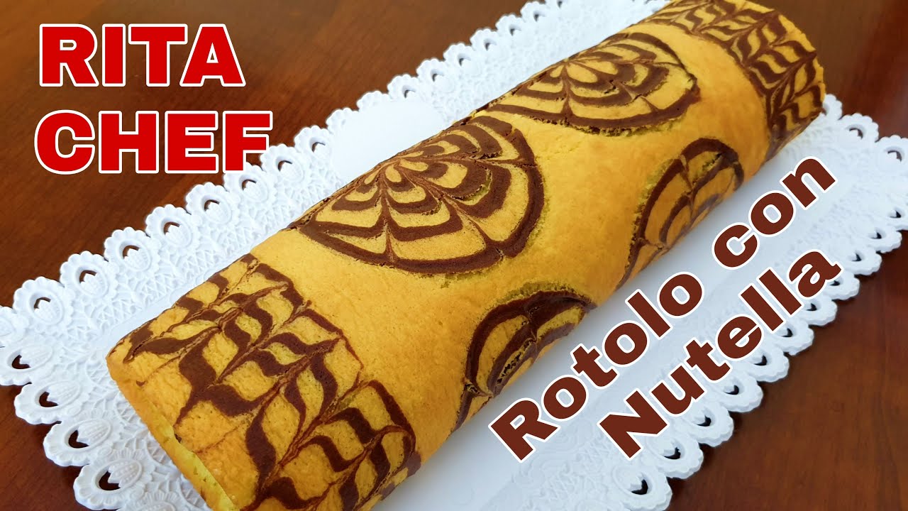 ROTOLO FLOREALE con NUTELLA e NOCCIOLE⭐RITA CHEF | Soffice ed elegante.
