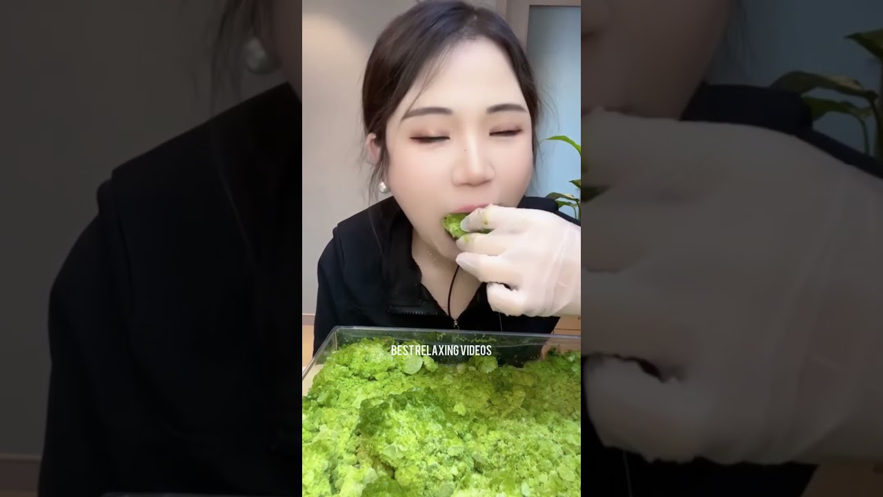 Matcha Powdered Ice Mukbang: Cool Summer Vites #buzyemevideoları