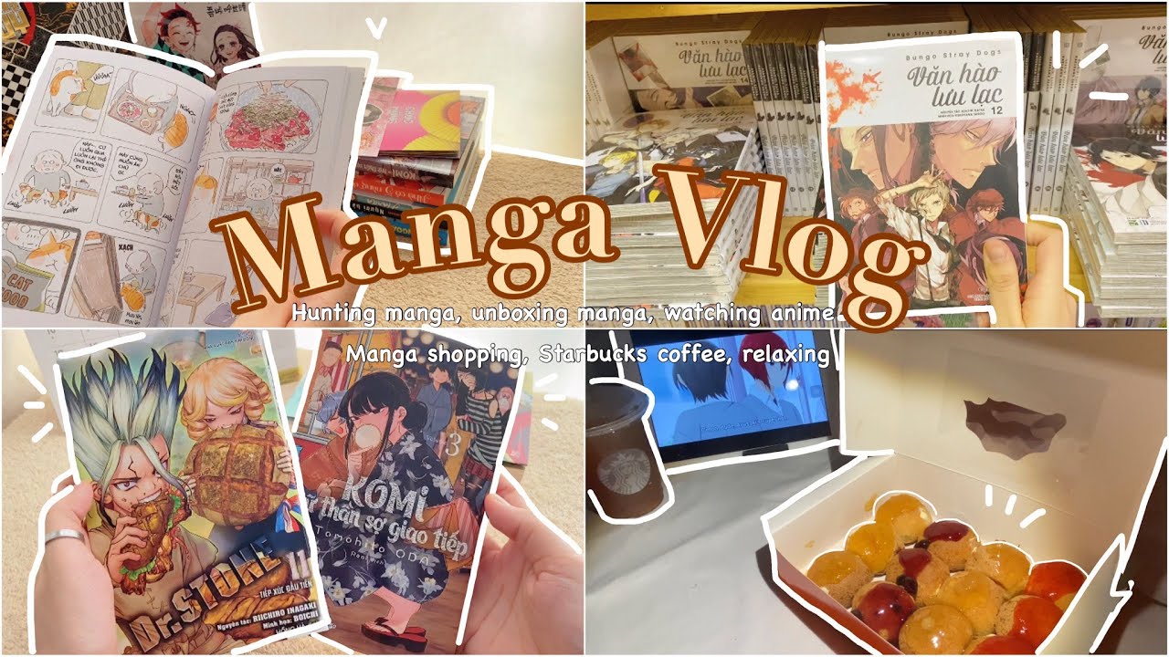 🎫🍃| Vlog 04: Unboxing manga,  manga shopping 🛒 , manga haul 📚, hunting manga, watching anime