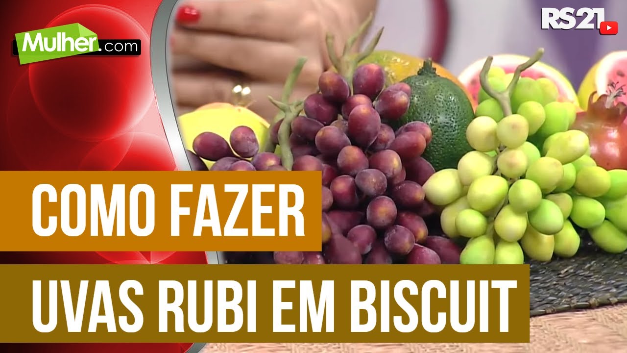 Uvas rubi em biscuit por Alessandra Assi - 20/12/2017 - Mulher.com - P1/2