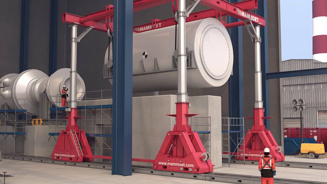 Mammoet Hydraulic Gantry (SBL1100) – Stator Installation
