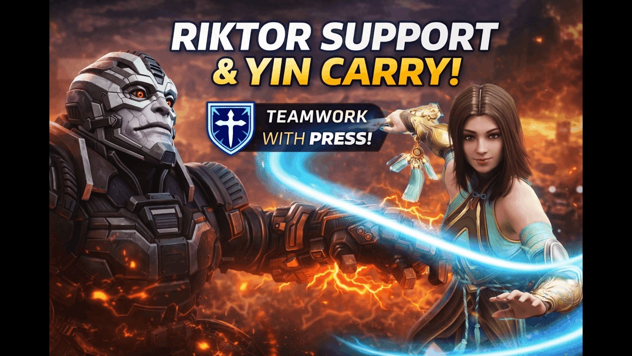 Partida super ajustada con Riktor Support y Yin Carry con @PressAnyKey  no doy ni un gancho!
