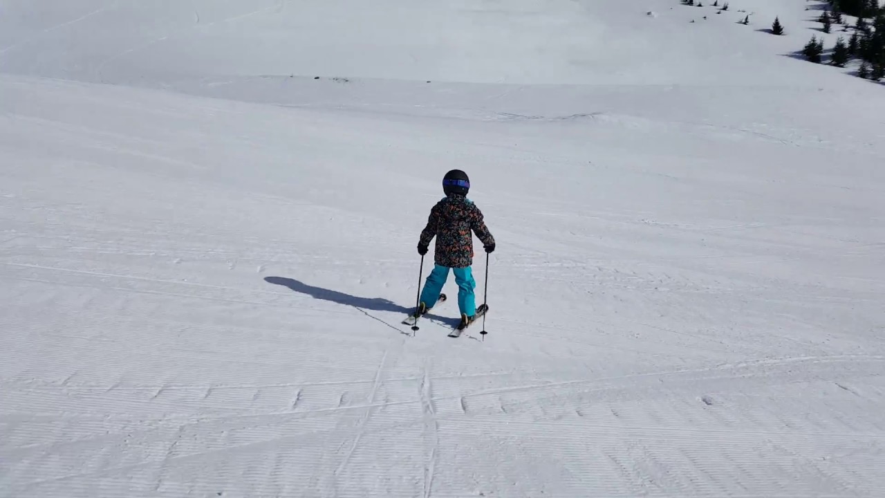 Jöchelspitze skiing // Lechtal (Bach, Tirol, Austria) Descent on blue slope 02-Mar-2018
