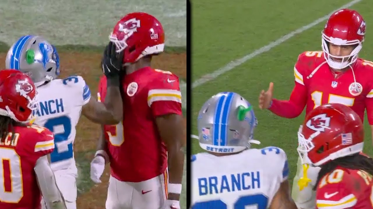 Brian Branch, Juju Smith-Schuster MASSIVE BRAWL! Patrick Mahomes Starts Chiefs, Lions FIGHT!