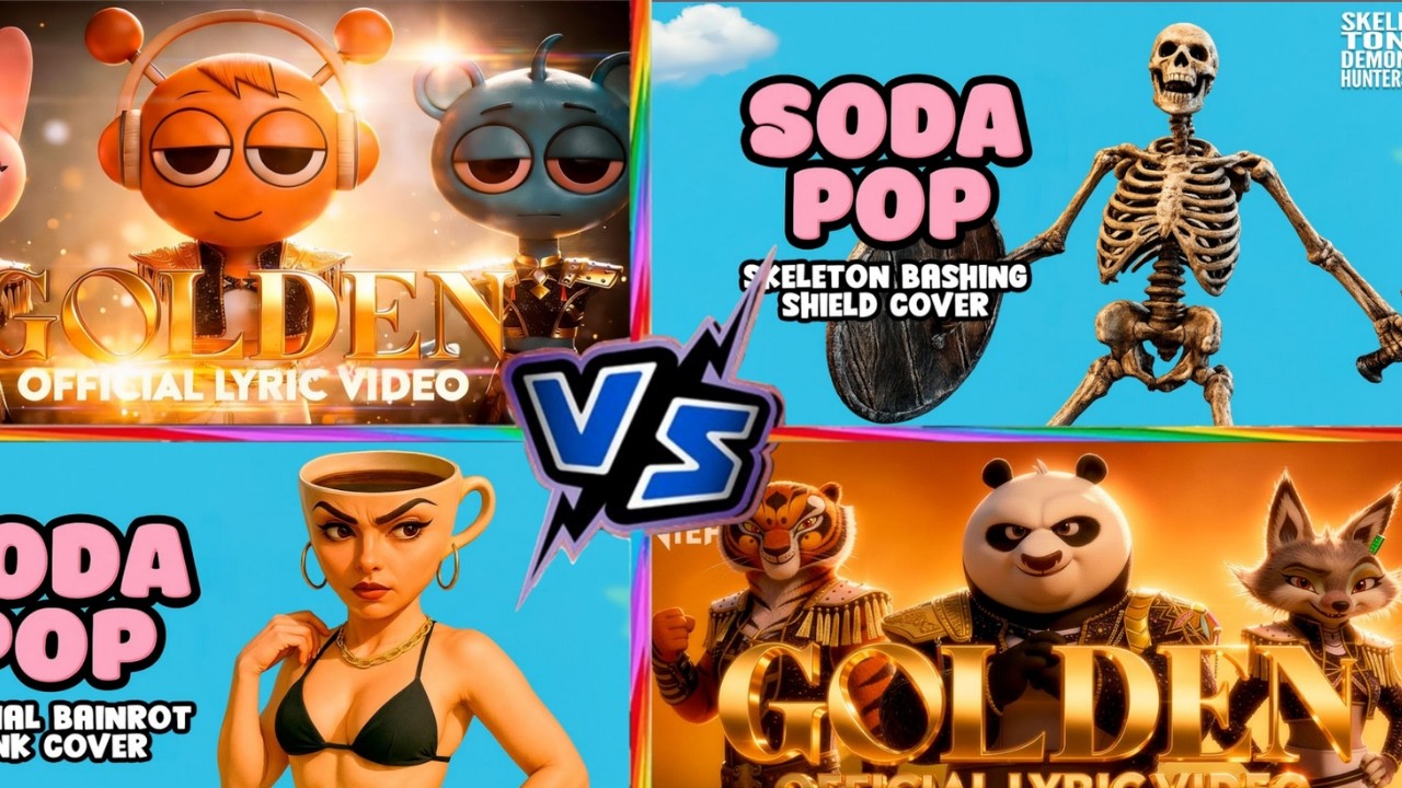 Ultimate Showdown: Soda Pop 🥤 Skeleton 💀 🆚️Ballerina 🆚️Sprunki and🆚️Kung Fu Panda GOLDEN EDITION ✨