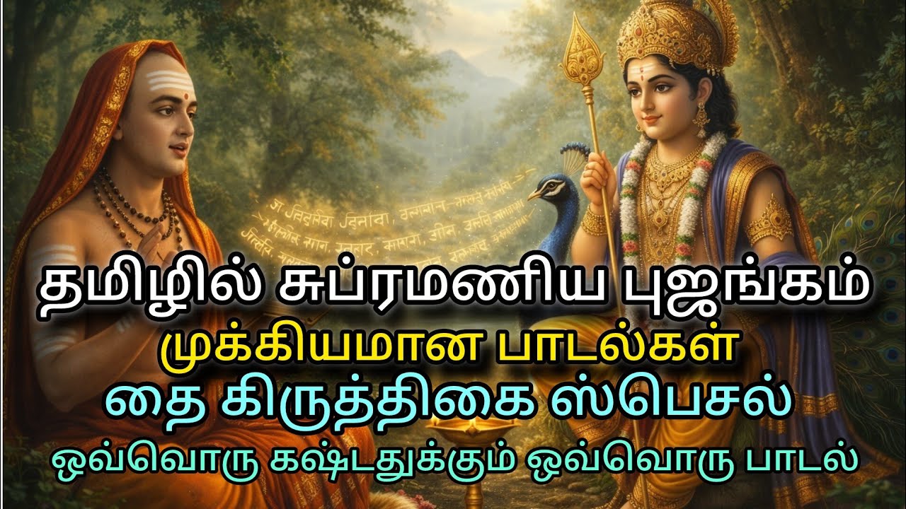 தமிழில் சுப்ரமணிய புஜங்கம் முக்கியமான பாடல்கள் தை கிருத்திகை ஸ்பெசல் பல துன்பங்கள் ஒரே தீர்வு