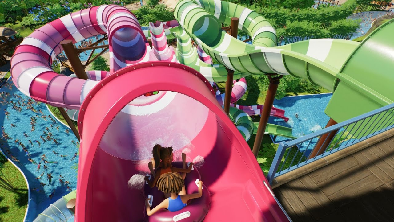 Adventure Isles 30+  Waterslides WaterPark Planet Coaster 2