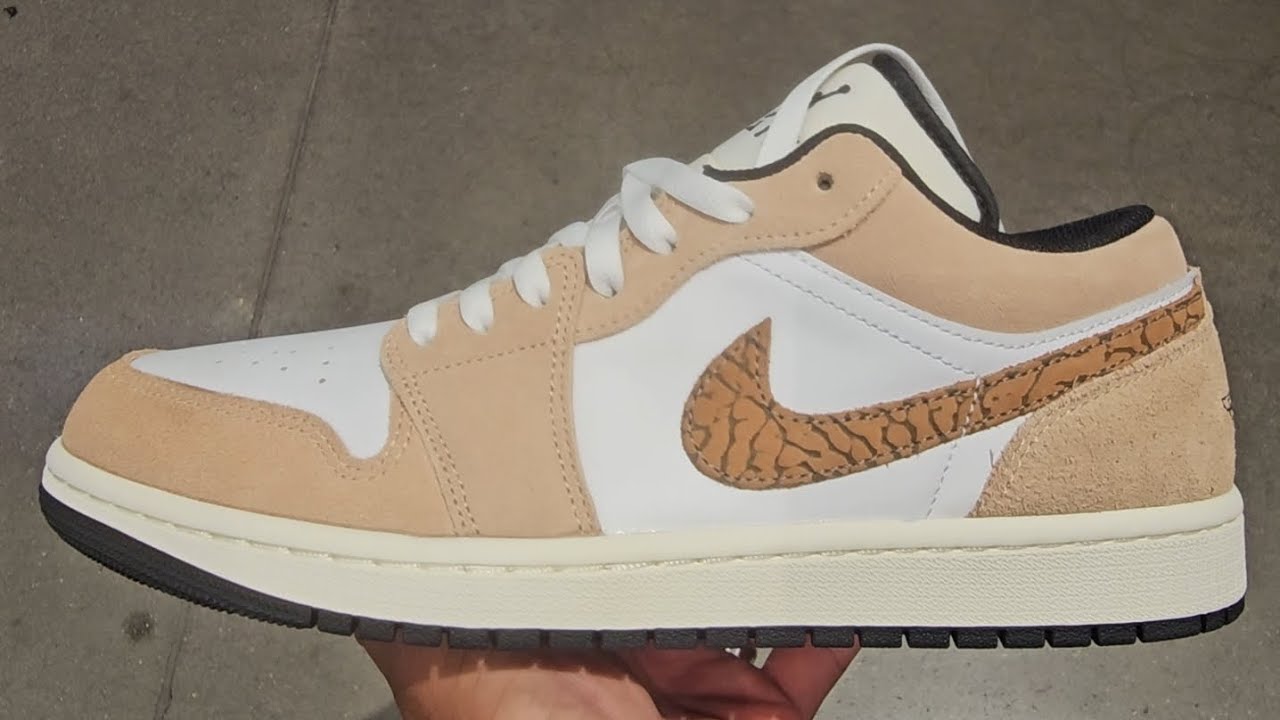 Nike Air Jordan 1 Low SE Brown Elephant 4K POV / Don Alpha Cleat SKU: DZ4130-201