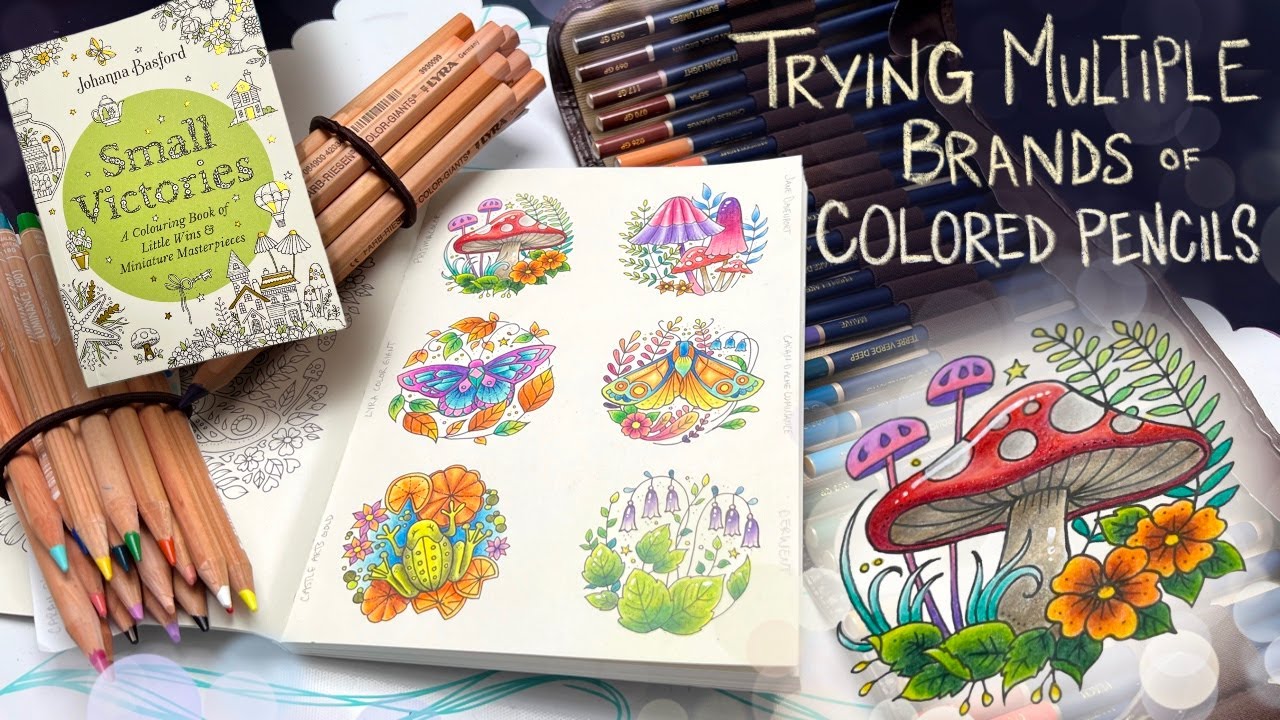 Johanna Basford - Small Victories | Colored Pencils - Lyra Color Giant, Caran d'Ache, Castle Arts