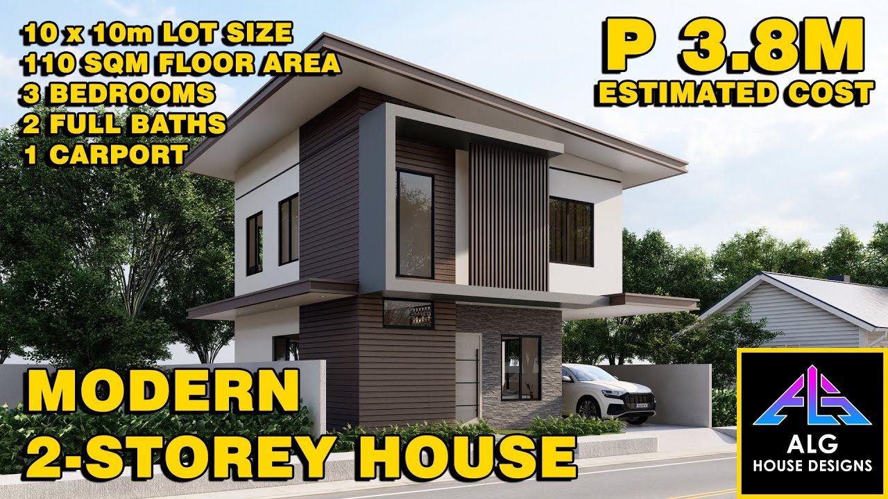 Small Lot Big Comfort This ₱3.8M Modern Home Fits 3 Bedrooms on 10x10m (2026) | ALG Designs