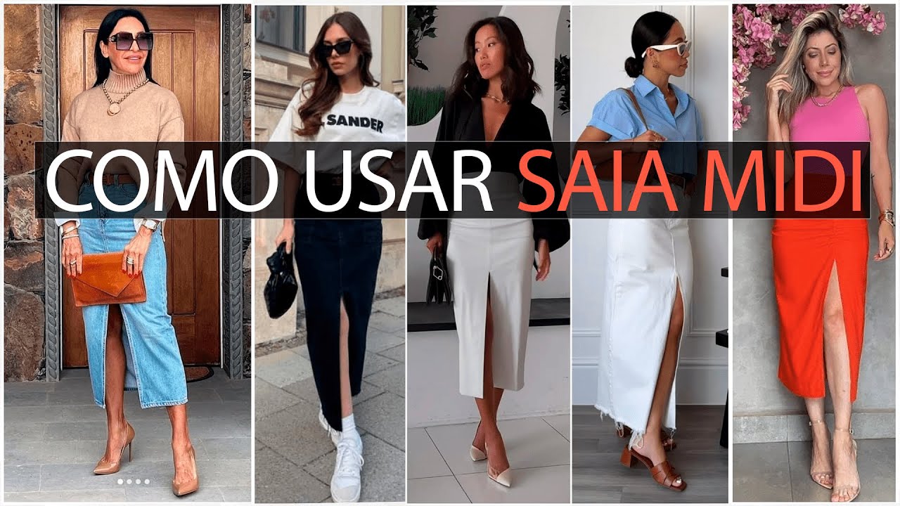 Como usar saia midi