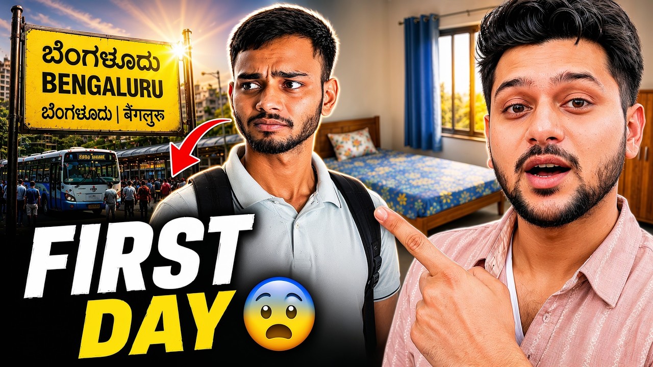 First Day Alone in Bangalore 😨 | PG Hunt, Admission & Reality for Students