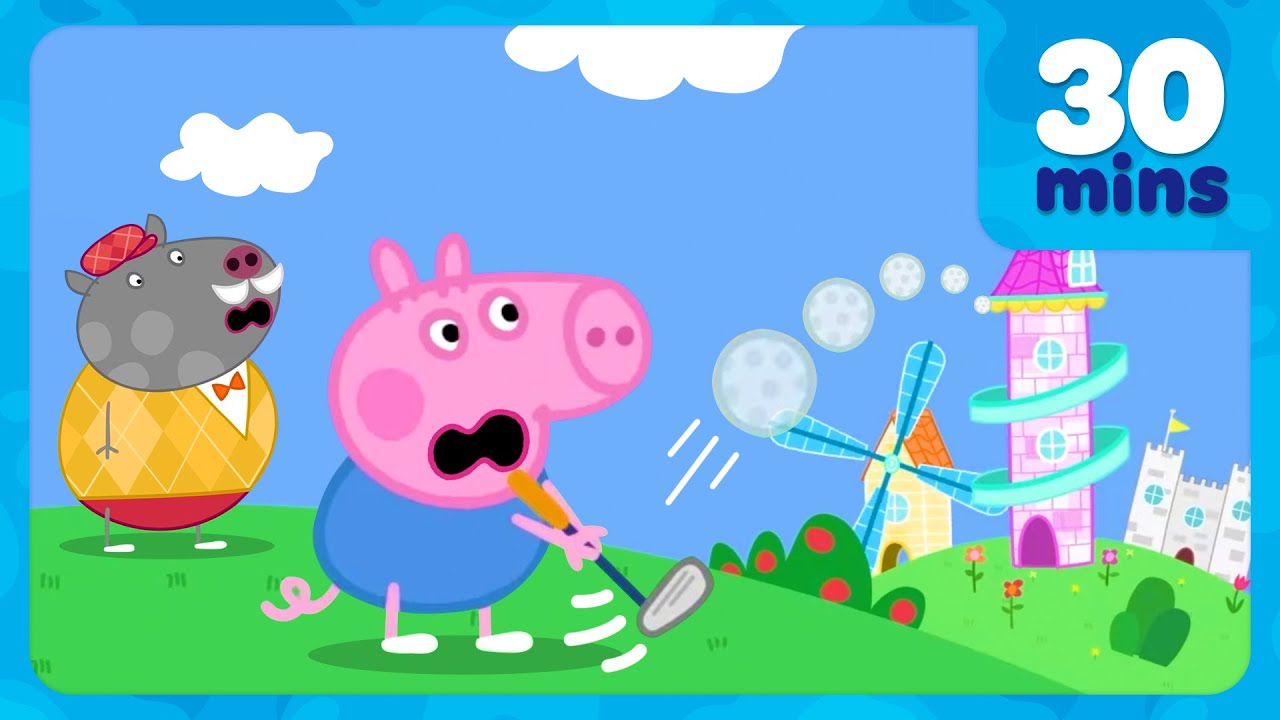George Pig Hits A Hole In One? 🏌️‍♂️ Crazy Golf Day ⛳️ Peppa Pig Full Episodes | 30 Mins Kids Videos