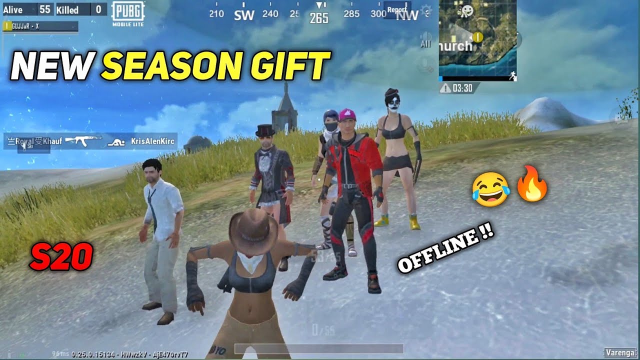 NEW SEASON GIFT 😂🔥 NEW S20 1v4 GAMEPLAY - PUBG MOBILE LITE BGMI LITE