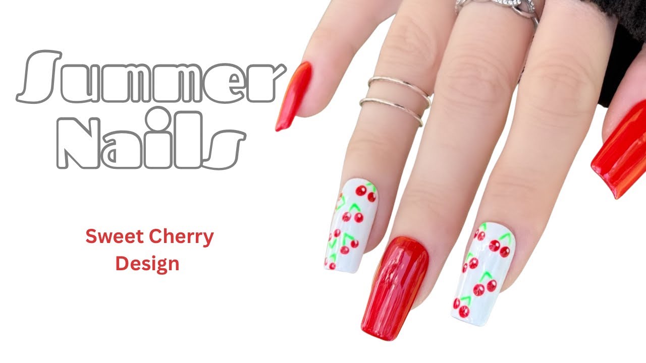 Summer Cherry Nail Design *EASY* | Marla Kris