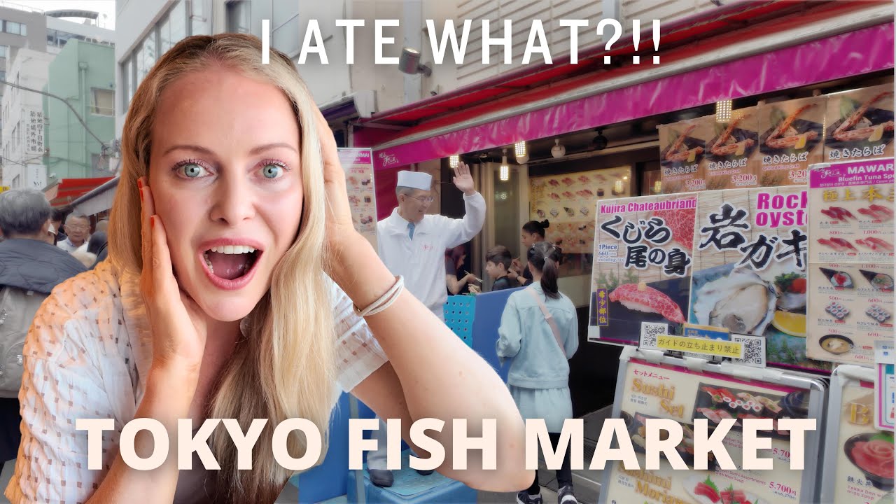 Secret Street Food in Tokyo's Tsukiji Fish Market - Reactions to a guided tour in Japan! 🇯🇵