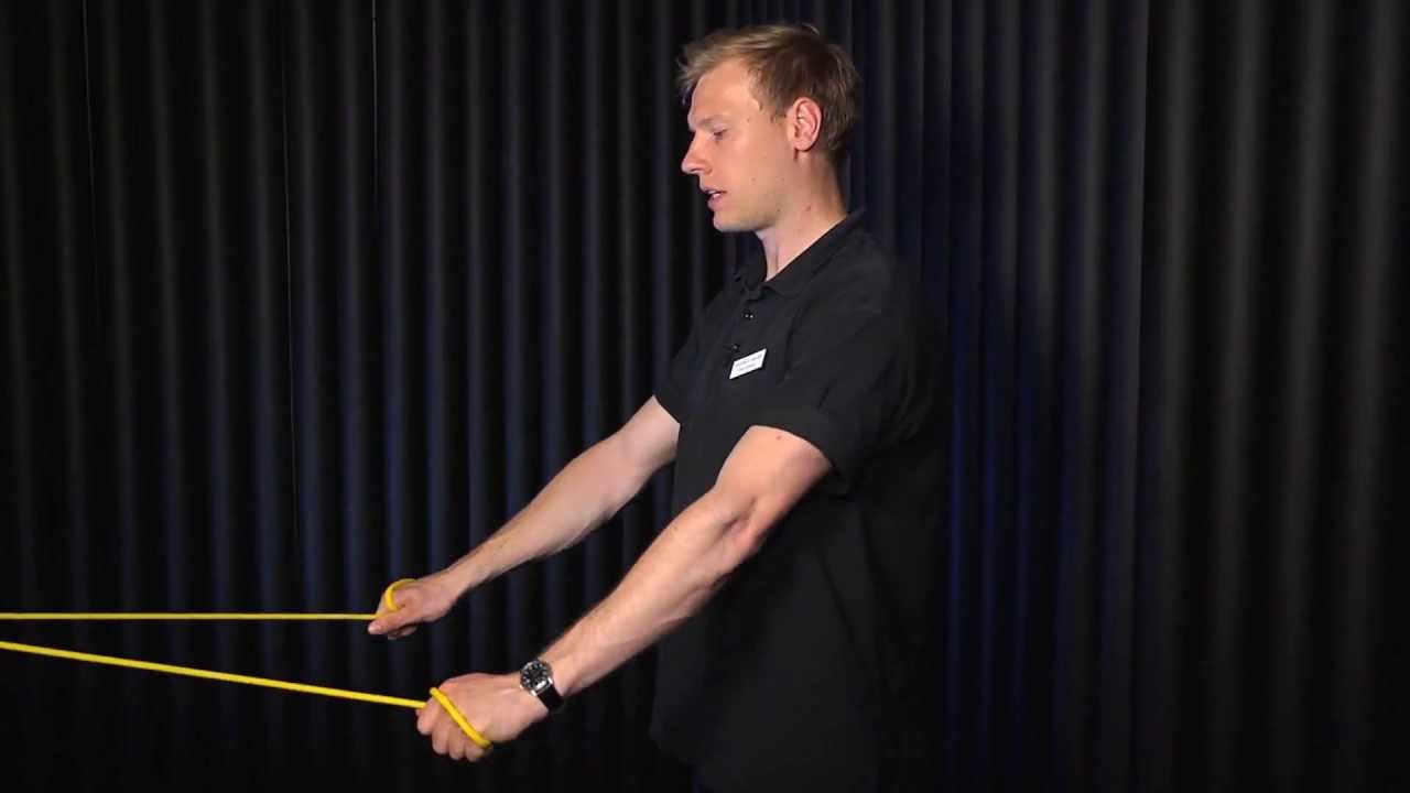 Elastikøvelser til styrkelse af skuldrene