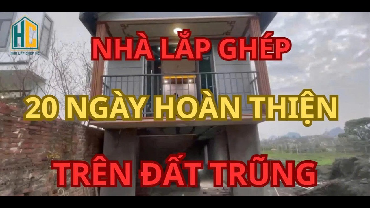 20 Ngày Hoàn Thiện Nhà Lắp Ghép Trên Đất Trũng | Video Tua Nhanh | video Timestamps Xây Dựng