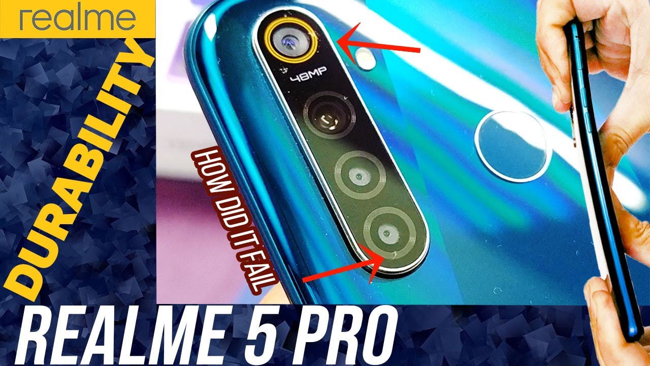 Realme 5 Pro Durability Review - DROP TEST FAIL-BEND WATER SCRATCH PUBG SOUND TEST