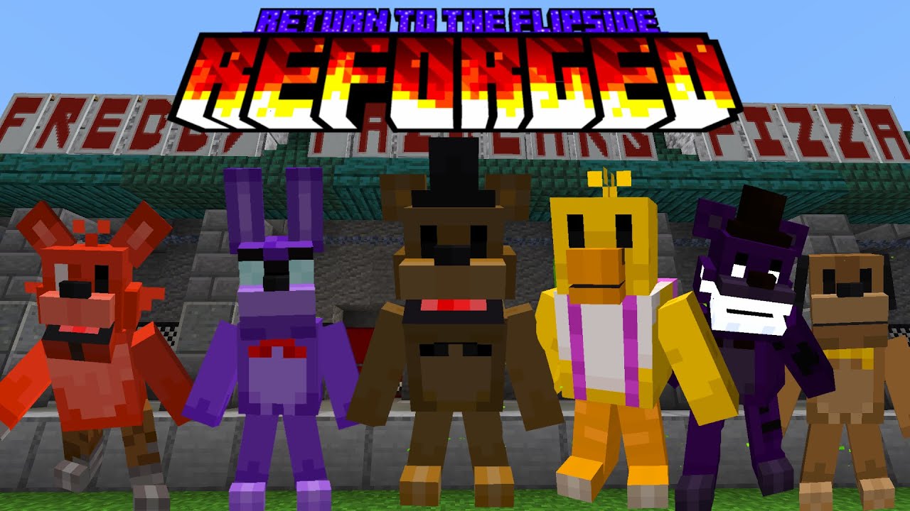 THIS FNAF WORLD MINECRAFT MOD IS AWESOME! (Fnaf Return To The Flipside Mod Showcase)