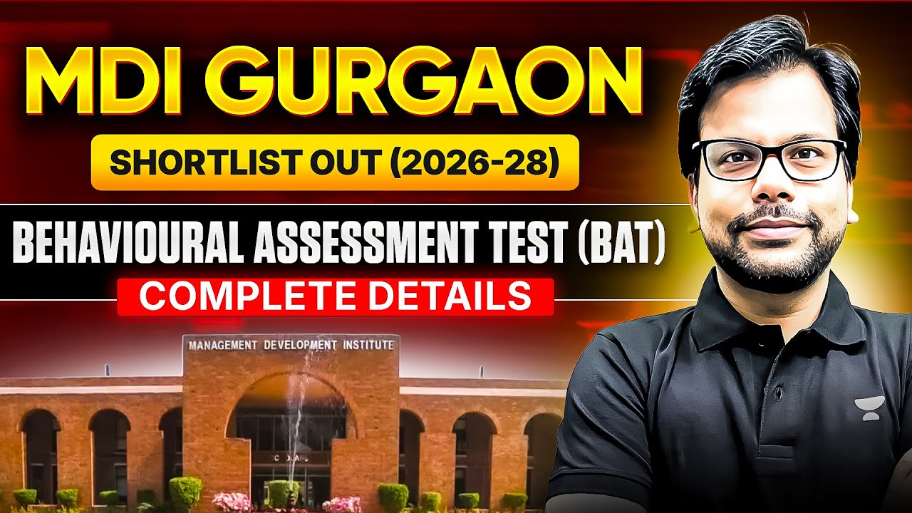 MDI Behavioral Assessment Test (BAT): What, Why & How + Sample Questions | Amiya Sir