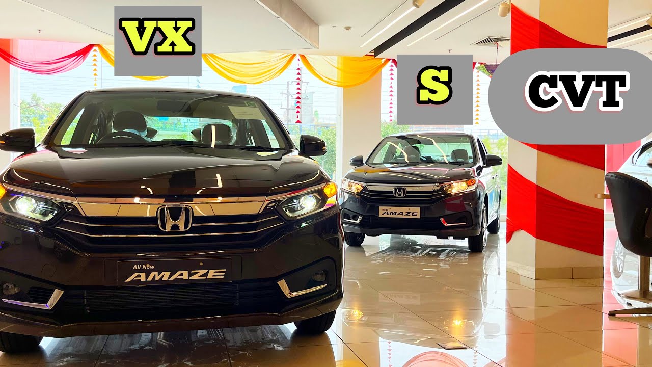 2023 Honda Amaze S vs VX CVT Comparison! Big Difference 1.04 Lakhs 🤔
