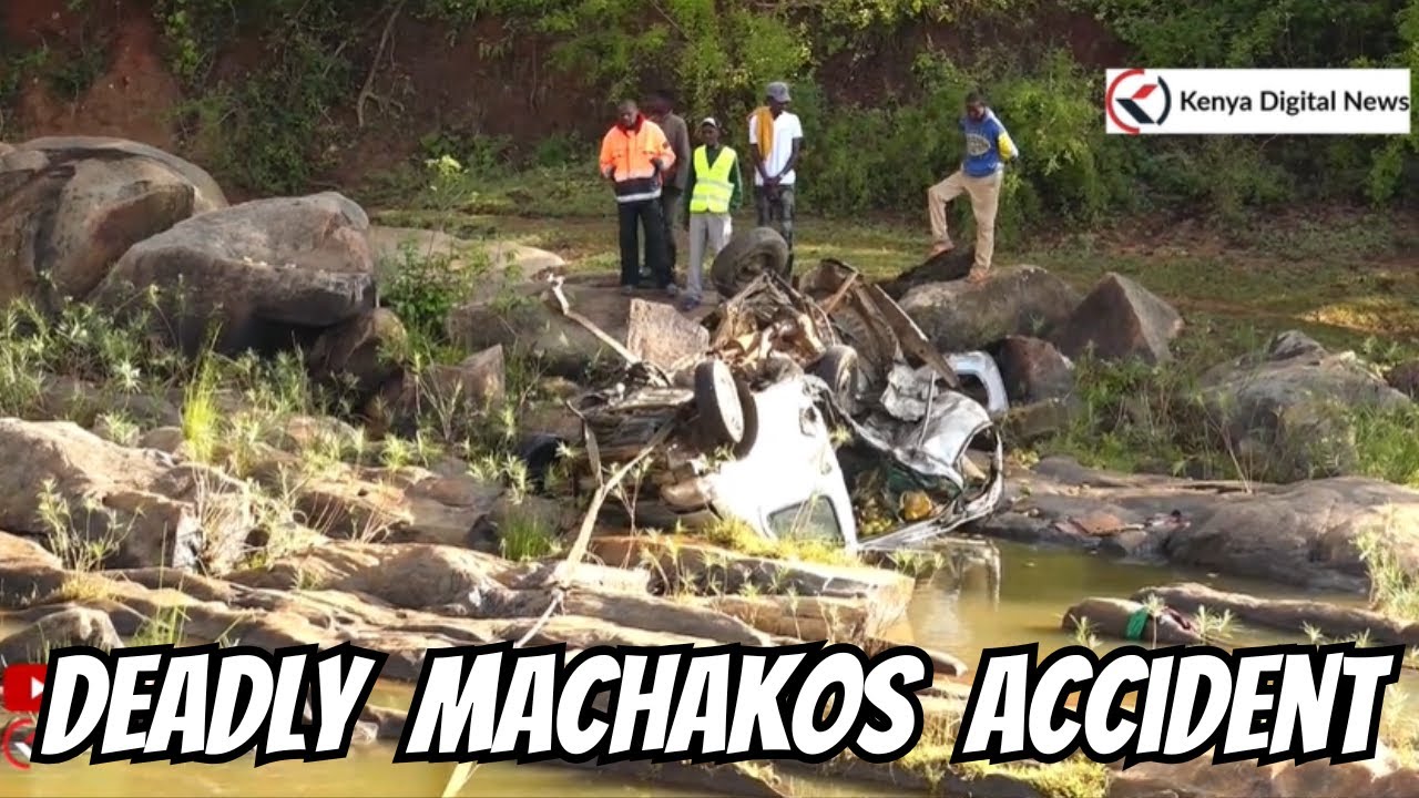 SAD!! 2 die as 3 survive after a personal car plunges in Thwake River along Machakos-Kitui Road!!