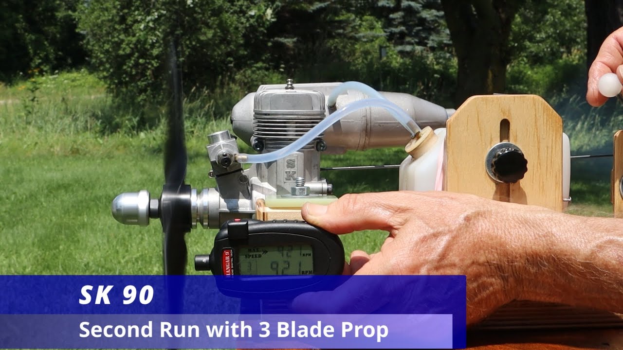 SK 90 Second Run with 3 Blade Prop