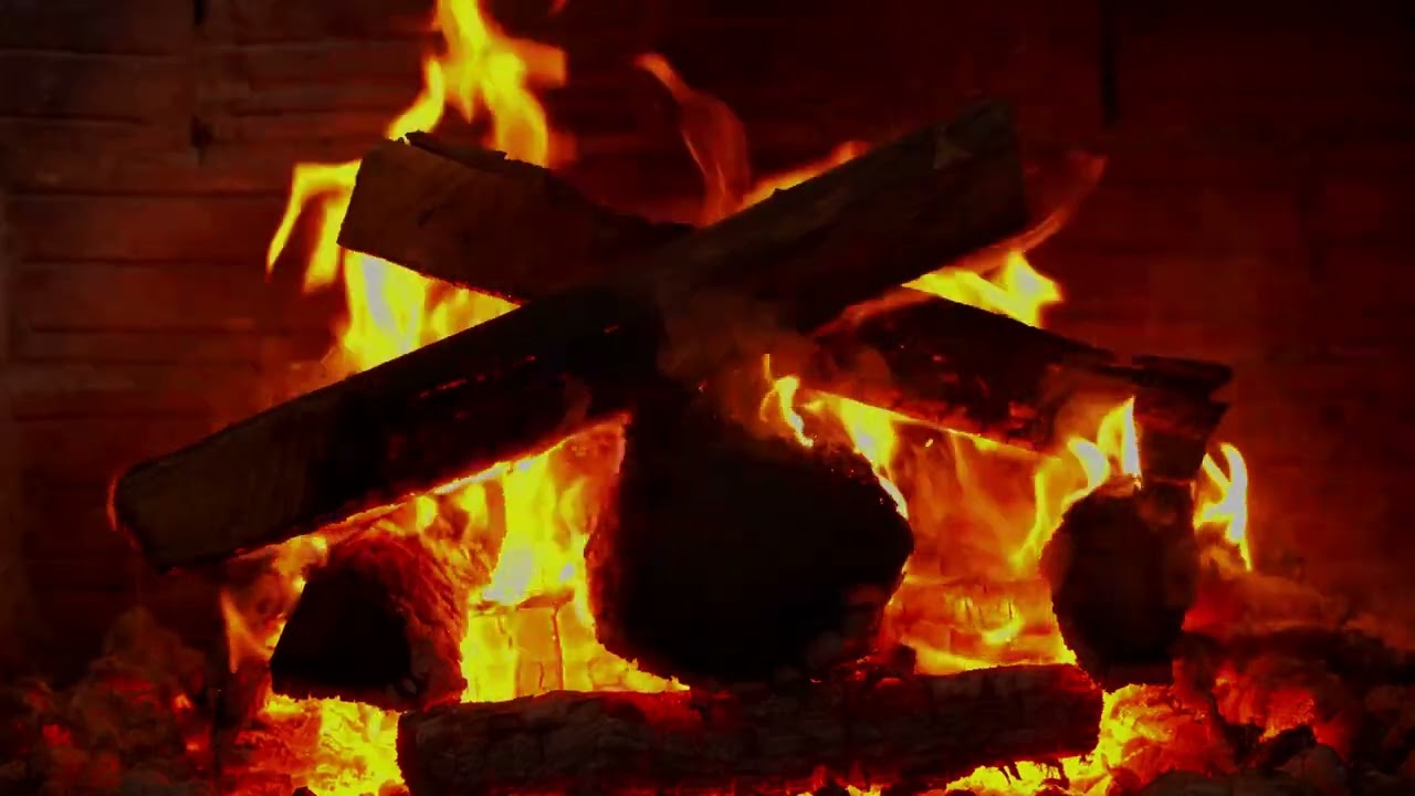 Warm Fireplace for Deep Relaxation 🔥 Cozy Burning Logs & Natural Fire Sounds 4K