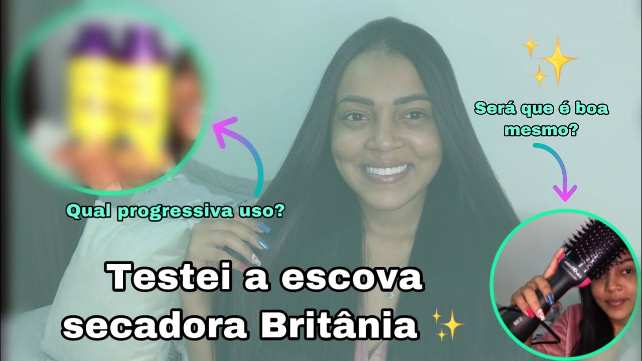 RECEITINHA DE RECONSTRUÇÃO MARA.. | MOSTREI MINHA PROGRESSIVA | TESTANDO ESCOVA SECADORA BRITÂNIA ✨