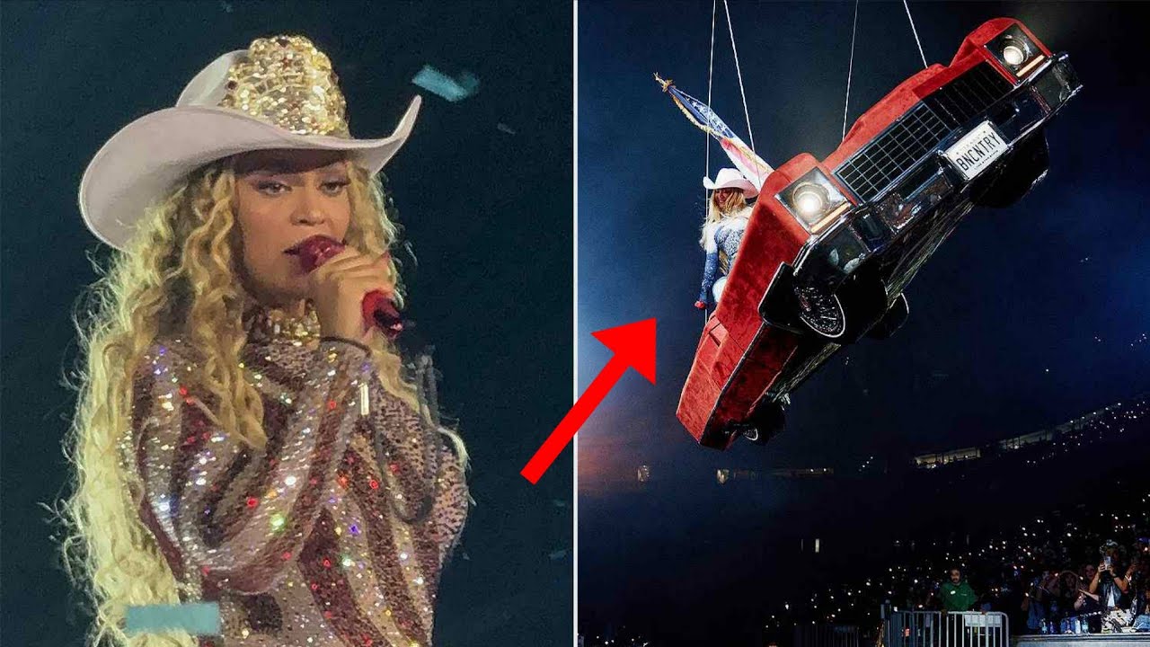Beyonc&eacute; Nearly Falls from Flying Car After Shocking Prop Malfunction