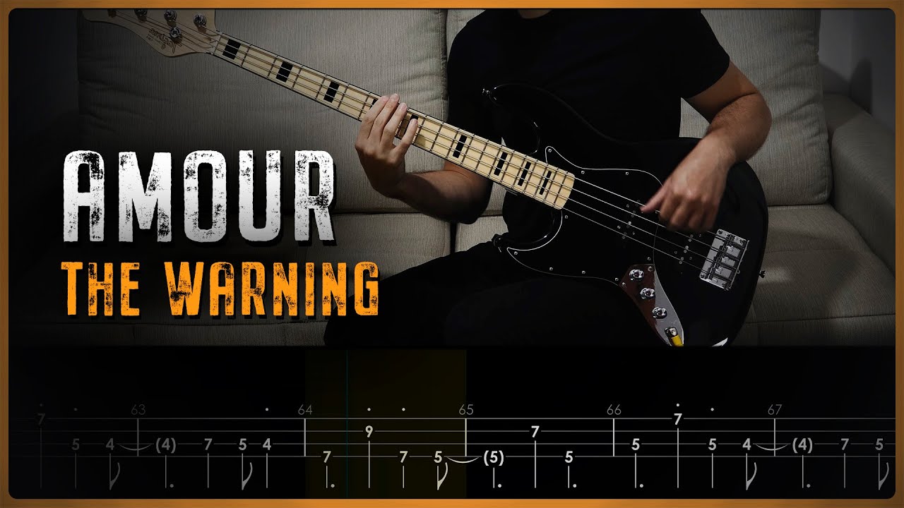 THE WARNING - AMOUR | Bass Cover and TABS on Screen