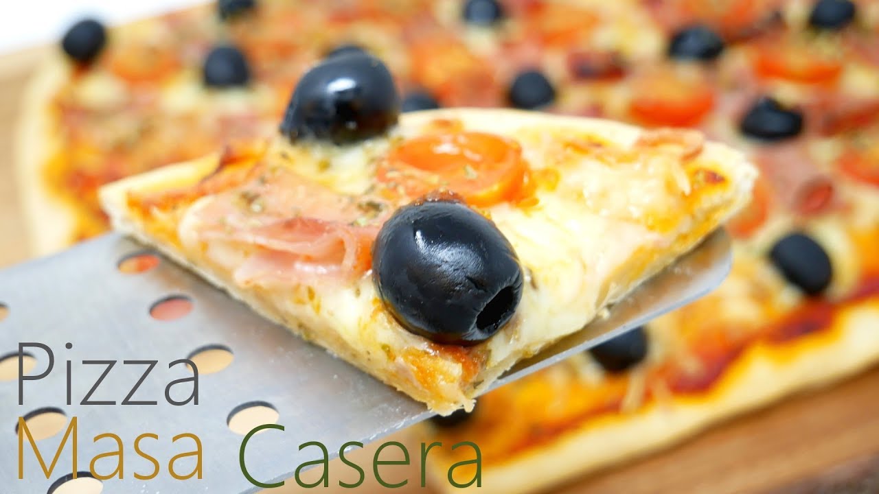 PIZZA con MASA FINA CASERA de CERVEZA 🍕🍺🍕(muy FÁCIL y RÁPIDA)🍕🍺🍕
