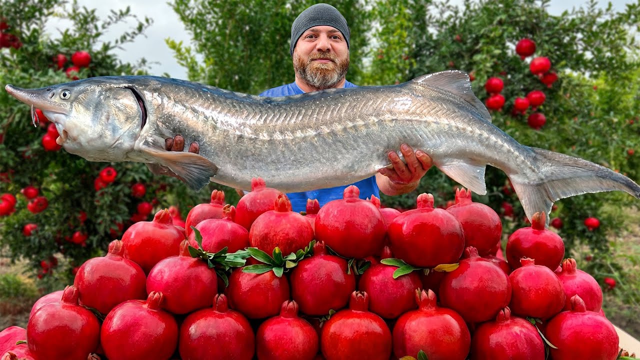 Pescado Beluga Frito con Granada Fresca: ¡Un Manjar Único! 🐟🔥