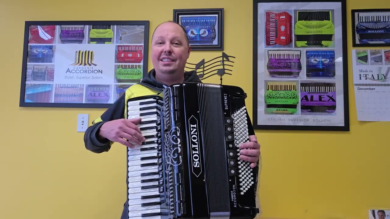 Solloni Supreme I - BRAND NEW! Full Size, LMMM (Carnegie Accordion Company - Pittsburgh, PA)