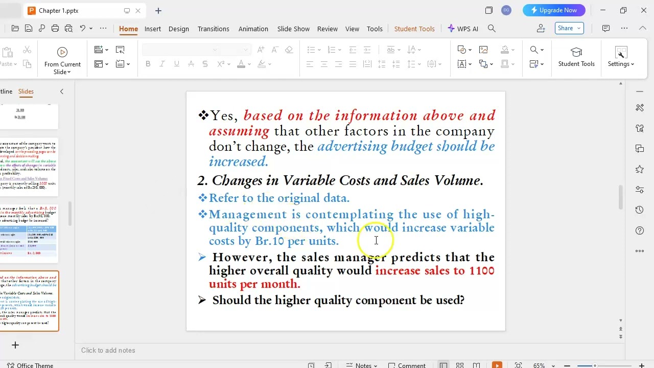Sensitivity Analysis