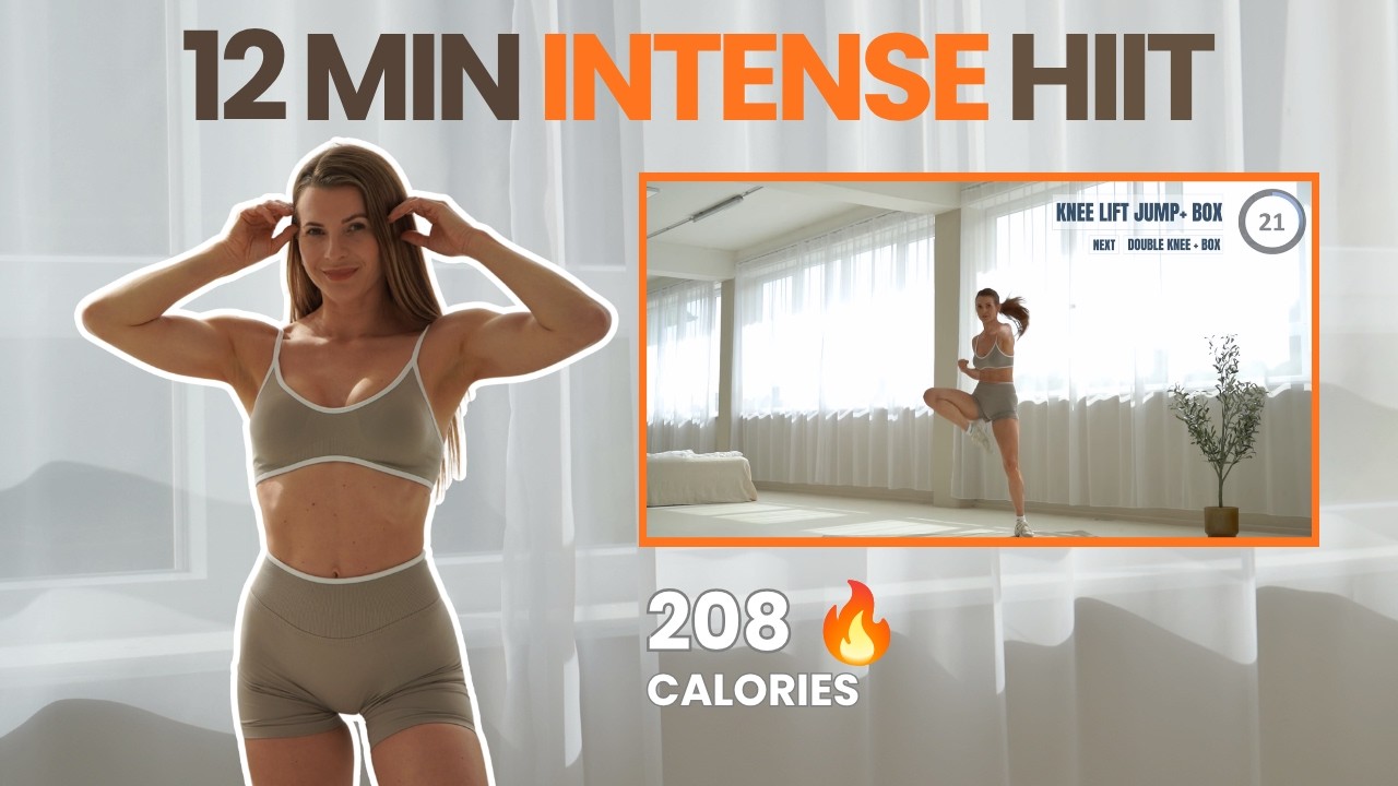 The Fastest 12-Min Full Body HIIT at Home 🔥 Burn Fat & Sculpt Muscles NoEquipment