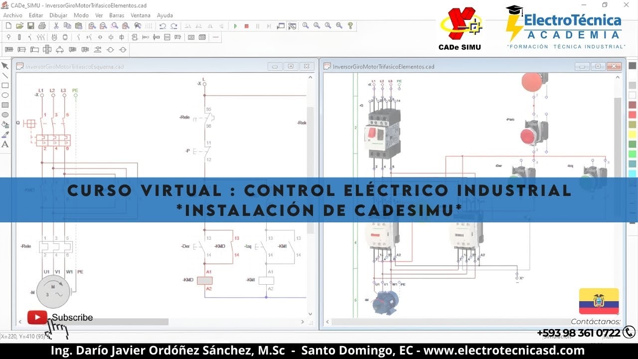 CURSO VIRTUAL CONTROL ELECTRICO INDUSTRIAL :  INSTALACION DEL SOFTWARE CADESIMU