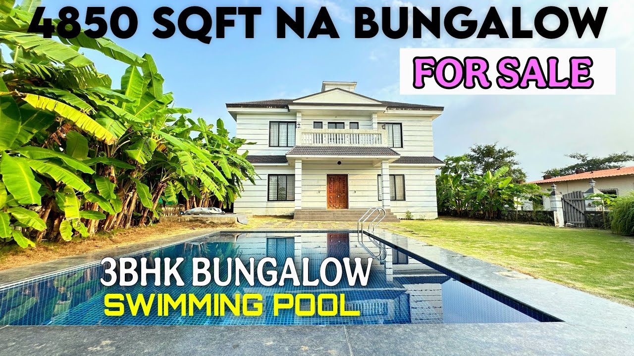 Mountain View 3bhk Bungalow With Swimming Pool on 4800 sqft NA plot Sale in Karjat.#143 📱9226172113
